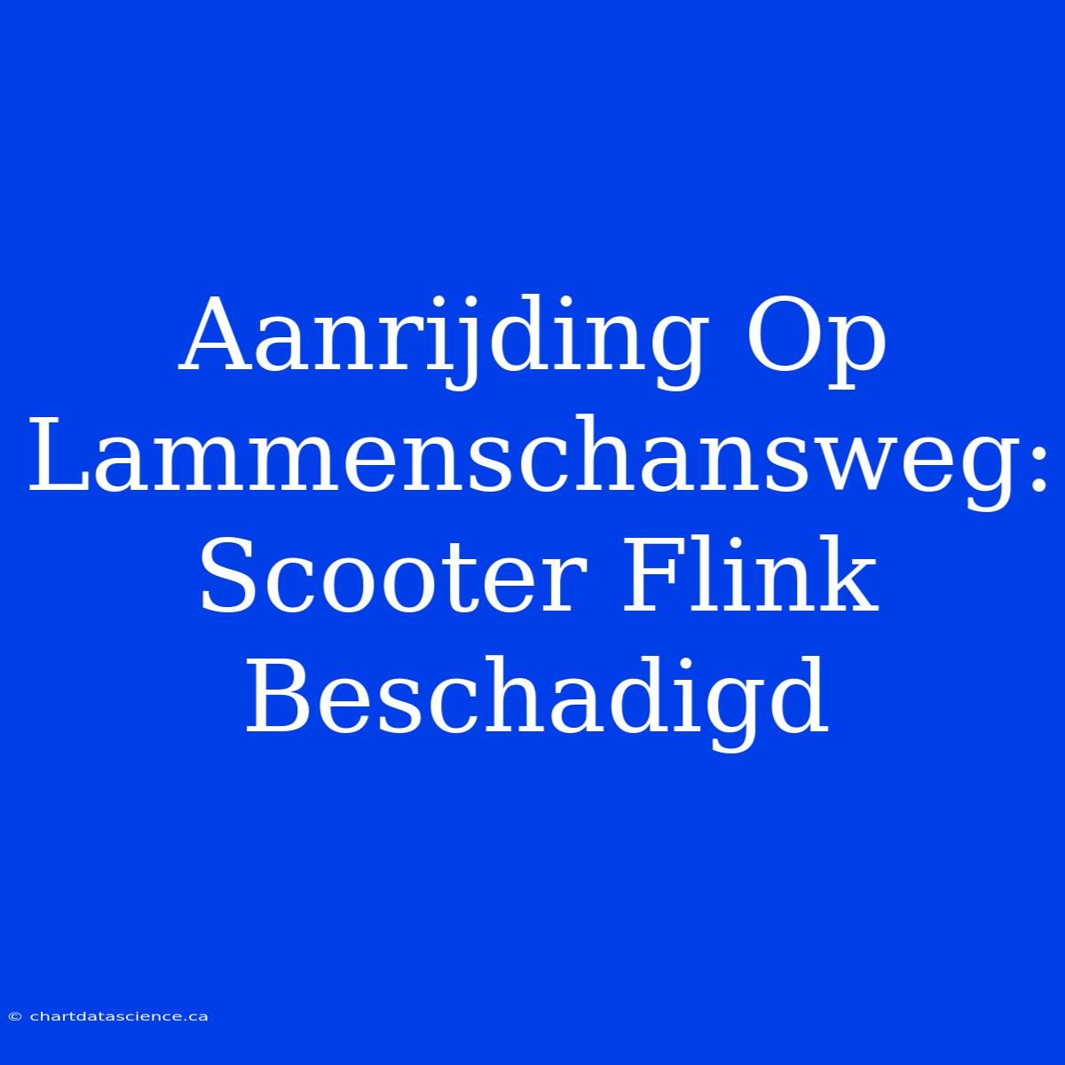 Aanrijding Op Lammenschansweg: Scooter Flink Beschadigd