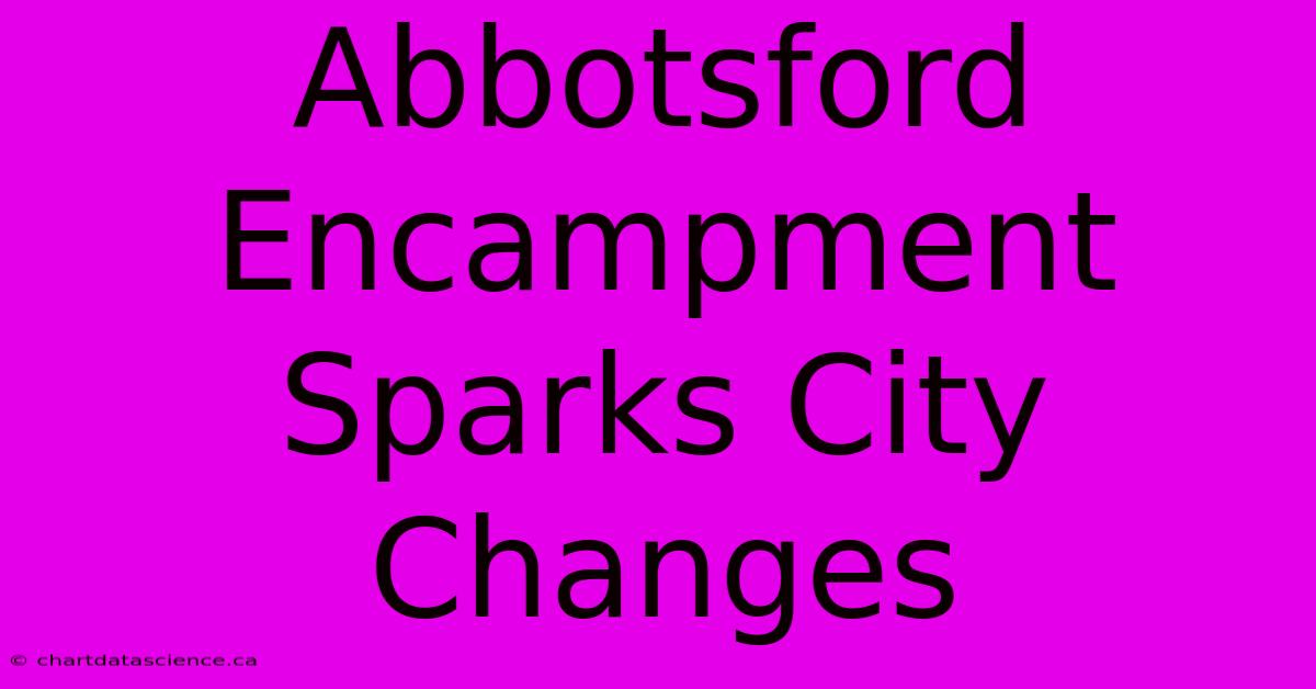 Abbotsford Encampment Sparks City Changes