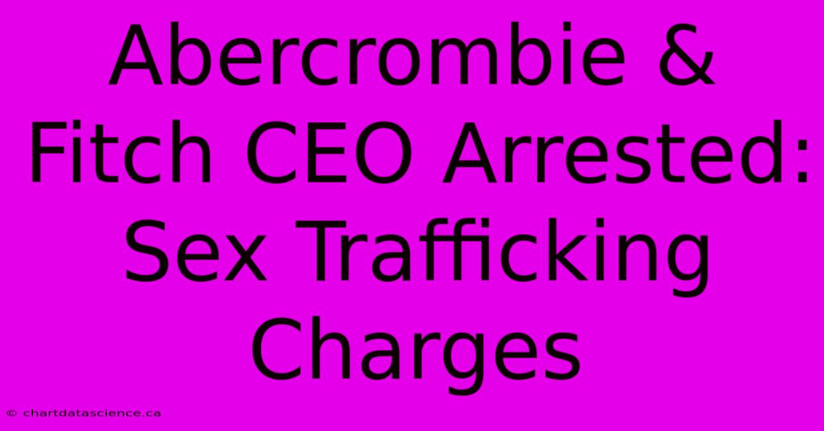 Abercrombie & Fitch CEO Arrested: Sex Trafficking Charges