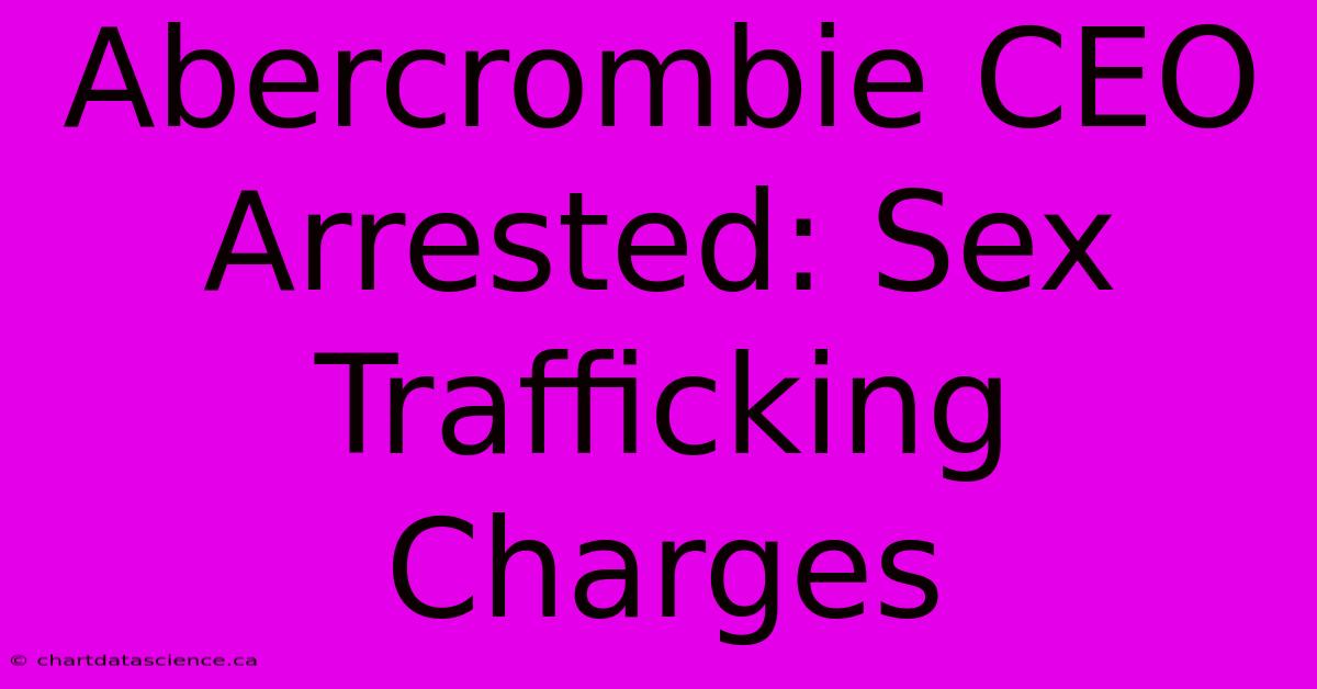 Abercrombie CEO Arrested: Sex Trafficking Charges 