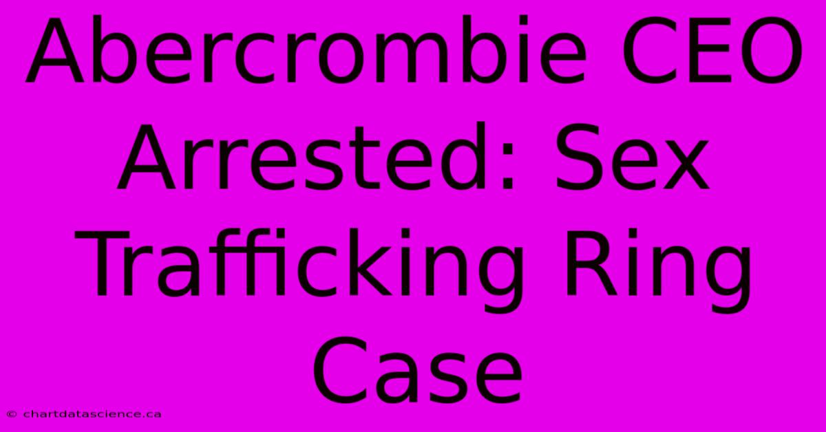 Abercrombie CEO Arrested: Sex Trafficking Ring Case 