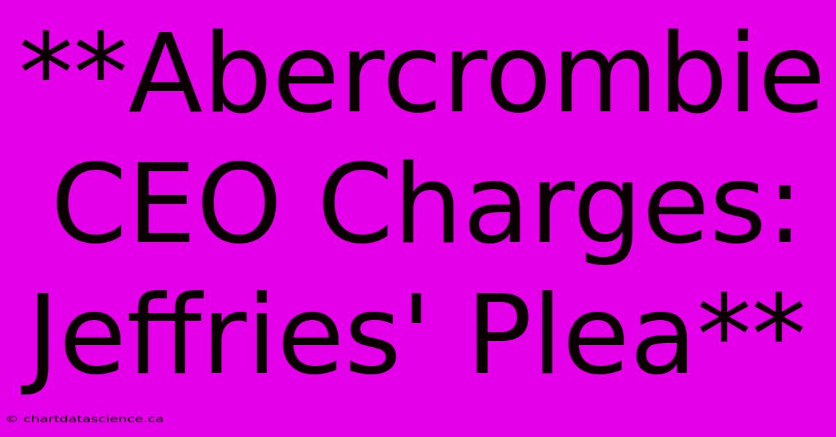 **Abercrombie CEO Charges: Jeffries' Plea** 