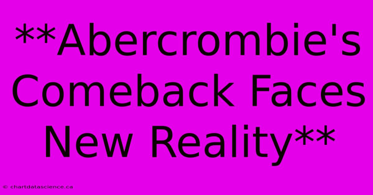 **Abercrombie's Comeback Faces New Reality**