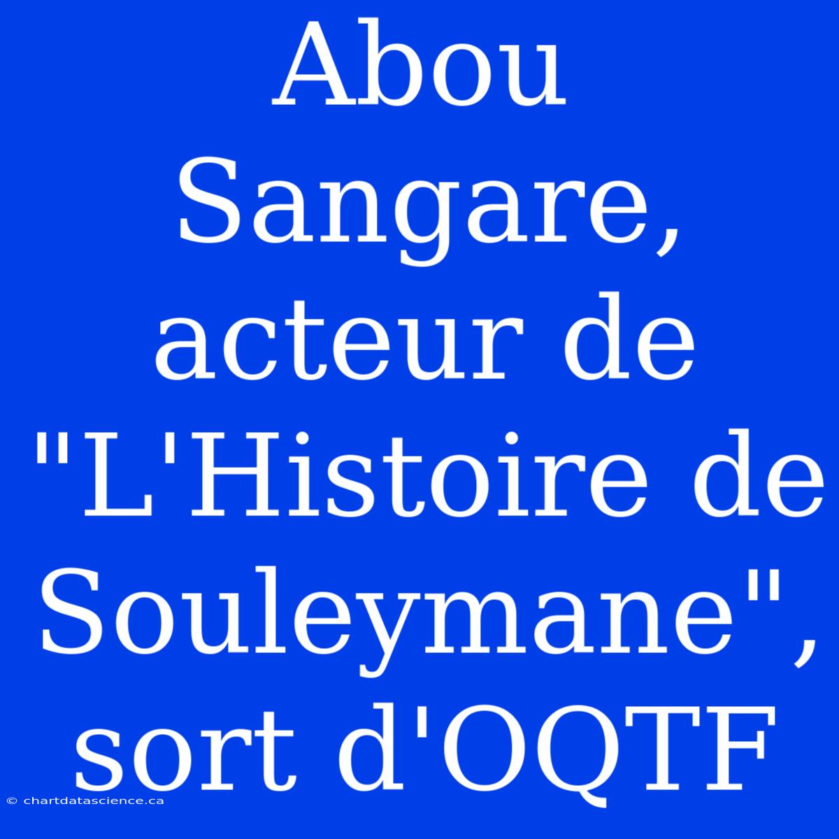 Abou Sangare, Acteur De 