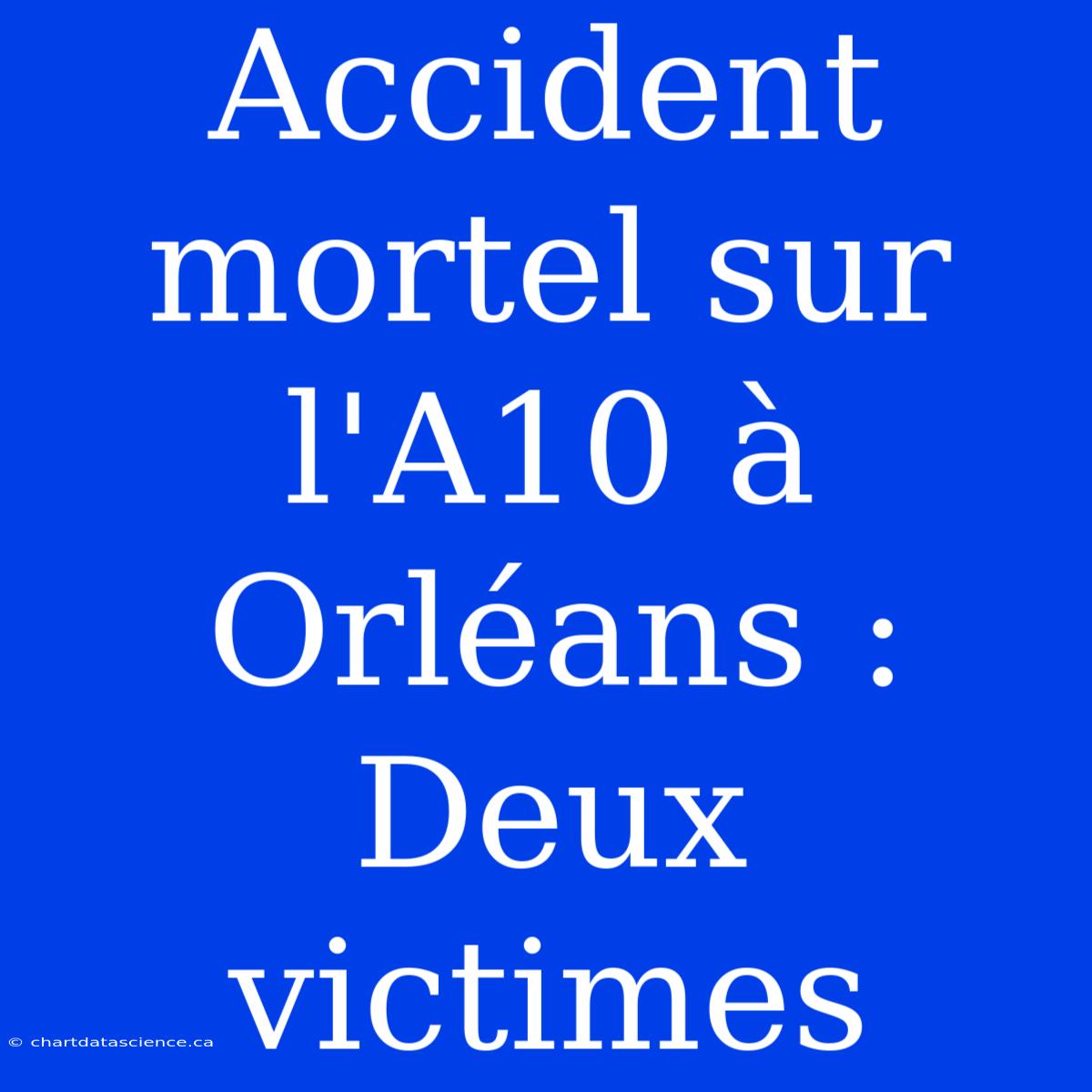 Accident Mortel Sur L'A10 À Orléans : Deux Victimes