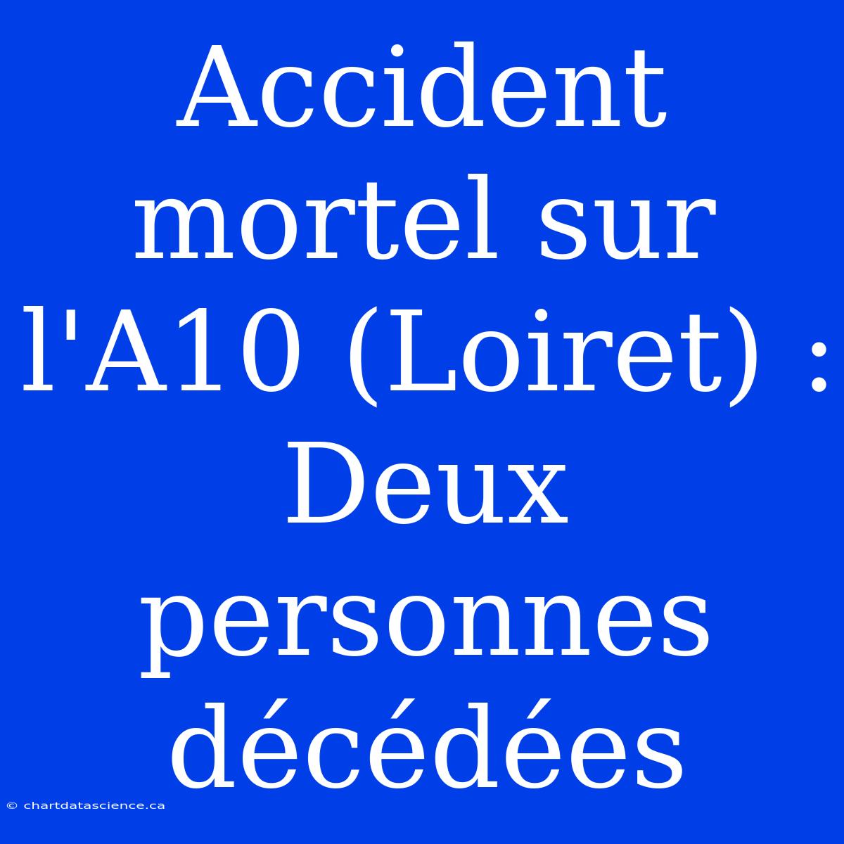 Accident Mortel Sur L'A10 (Loiret) : Deux Personnes Décédées