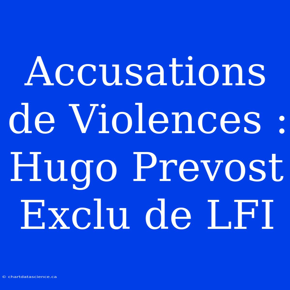 Accusations De Violences : Hugo Prevost Exclu De LFI