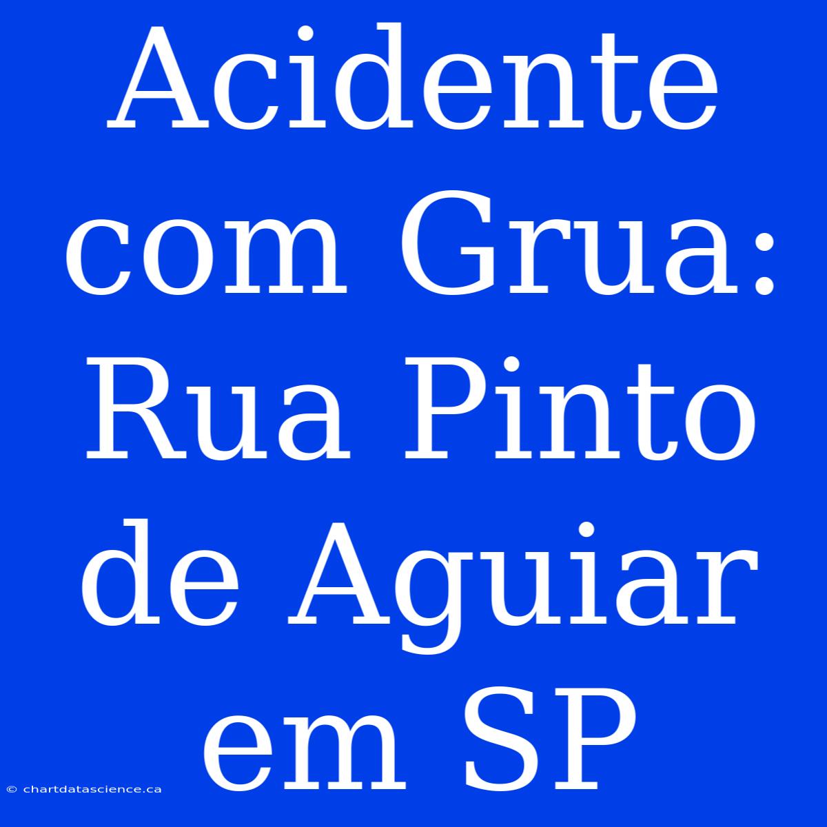 Acidente Com Grua: Rua Pinto De Aguiar Em SP