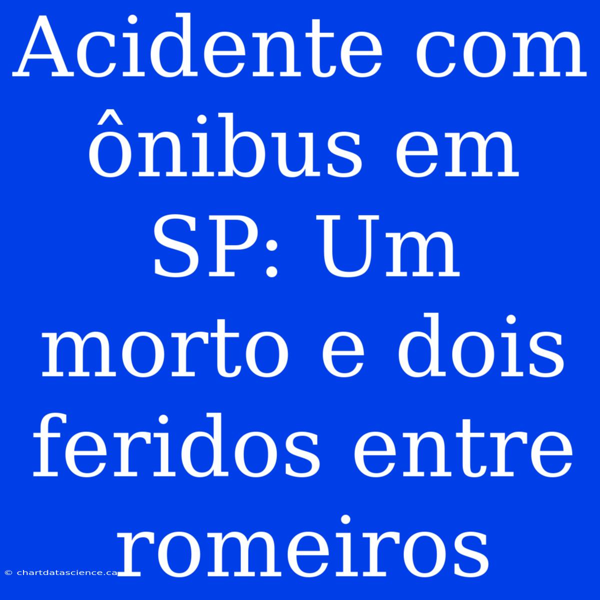 Acidente Com Ônibus Em SP: Um Morto E Dois Feridos Entre Romeiros