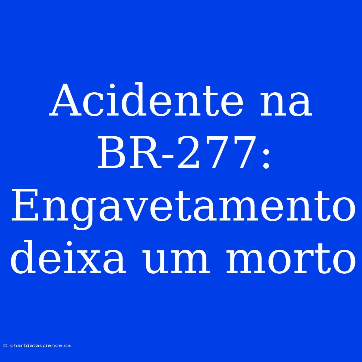 Acidente Na BR-277: Engavetamento Deixa Um Morto