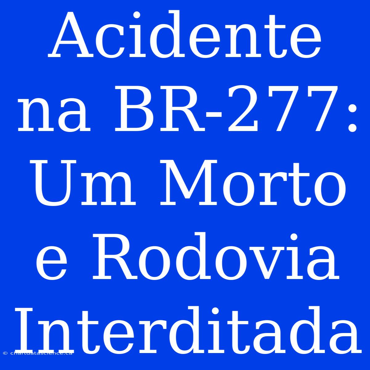 Acidente Na BR-277: Um Morto E Rodovia Interditada