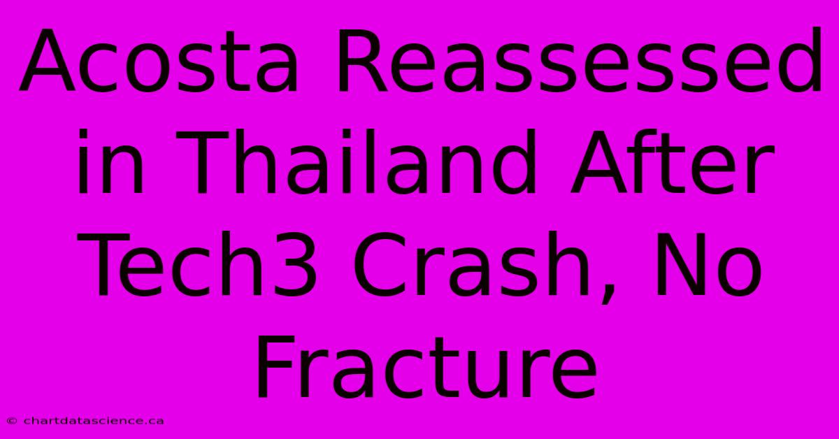 Acosta Reassessed In Thailand After Tech3 Crash, No Fracture 