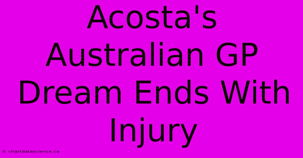 Acosta's Australian GP Dream Ends With Injury