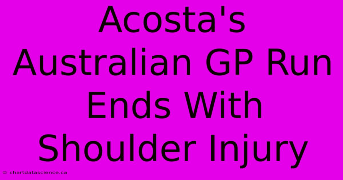 Acosta's Australian GP Run Ends With Shoulder Injury