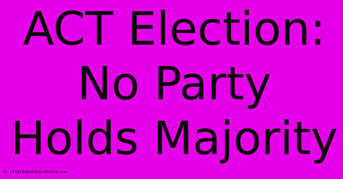 ACT Election: No Party Holds Majority 