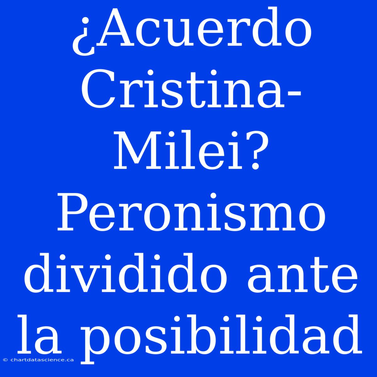 ¿Acuerdo Cristina-Milei? Peronismo Dividido Ante La Posibilidad