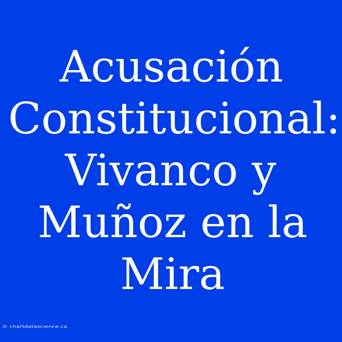 Acusación Constitucional: Vivanco Y Muñoz En La Mira