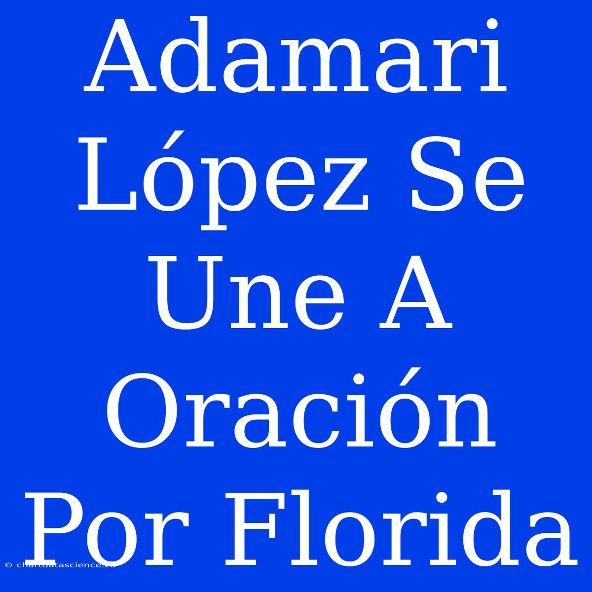 Adamari López Se Une A Oración Por Florida