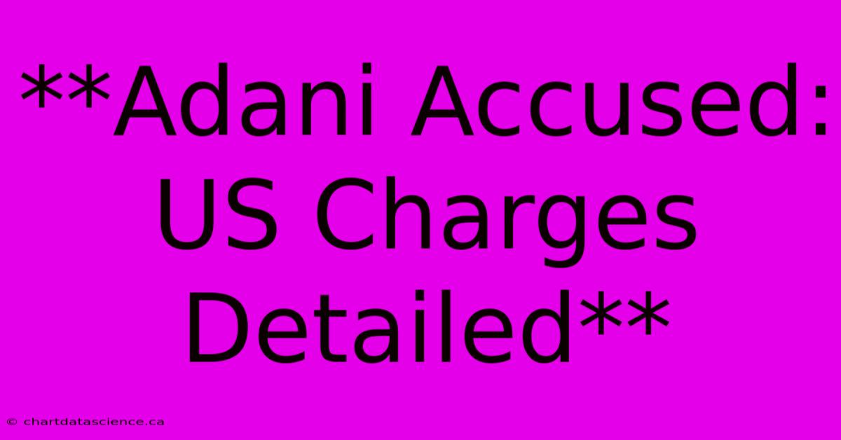 **Adani Accused: US Charges Detailed**