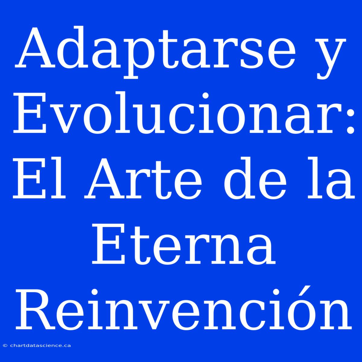 Adaptarse Y Evolucionar: El Arte De La Eterna Reinvención