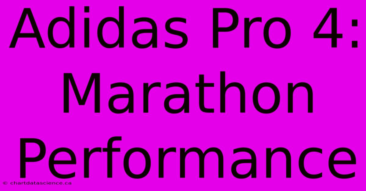 Adidas Pro 4: Marathon Performance 