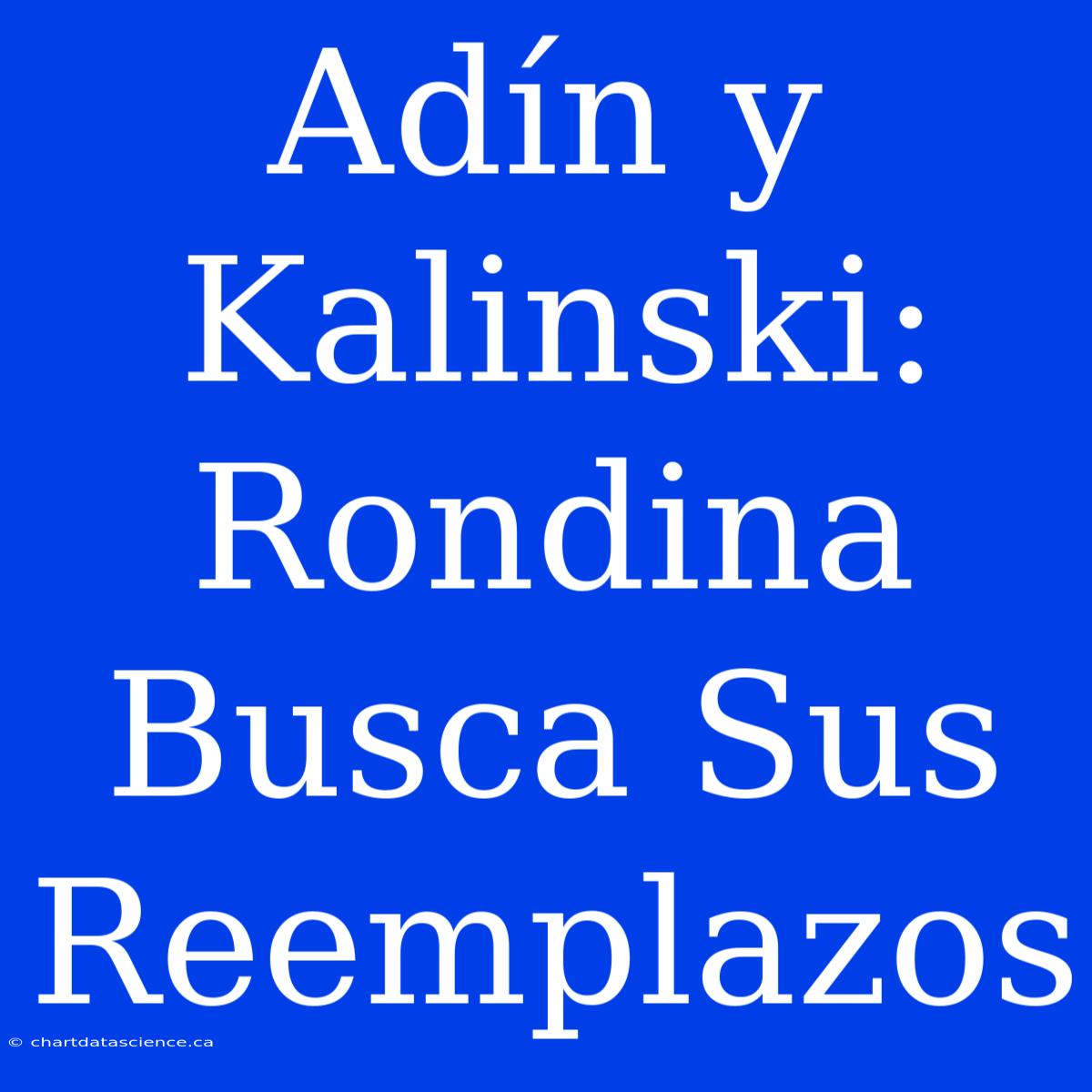 Adín Y Kalinski: Rondina Busca Sus Reemplazos