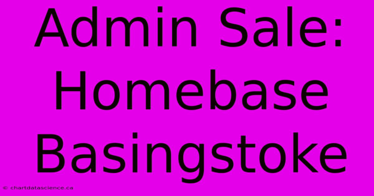 Admin Sale: Homebase Basingstoke