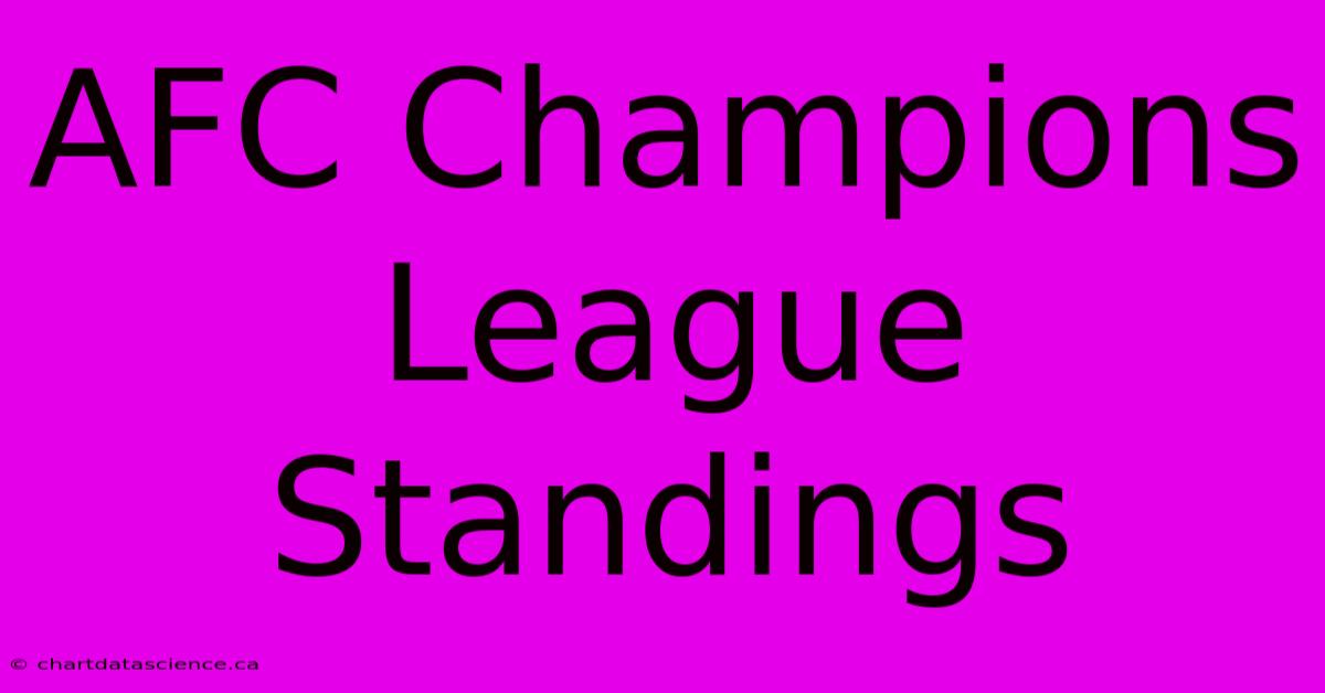 AFC Champions League Standings