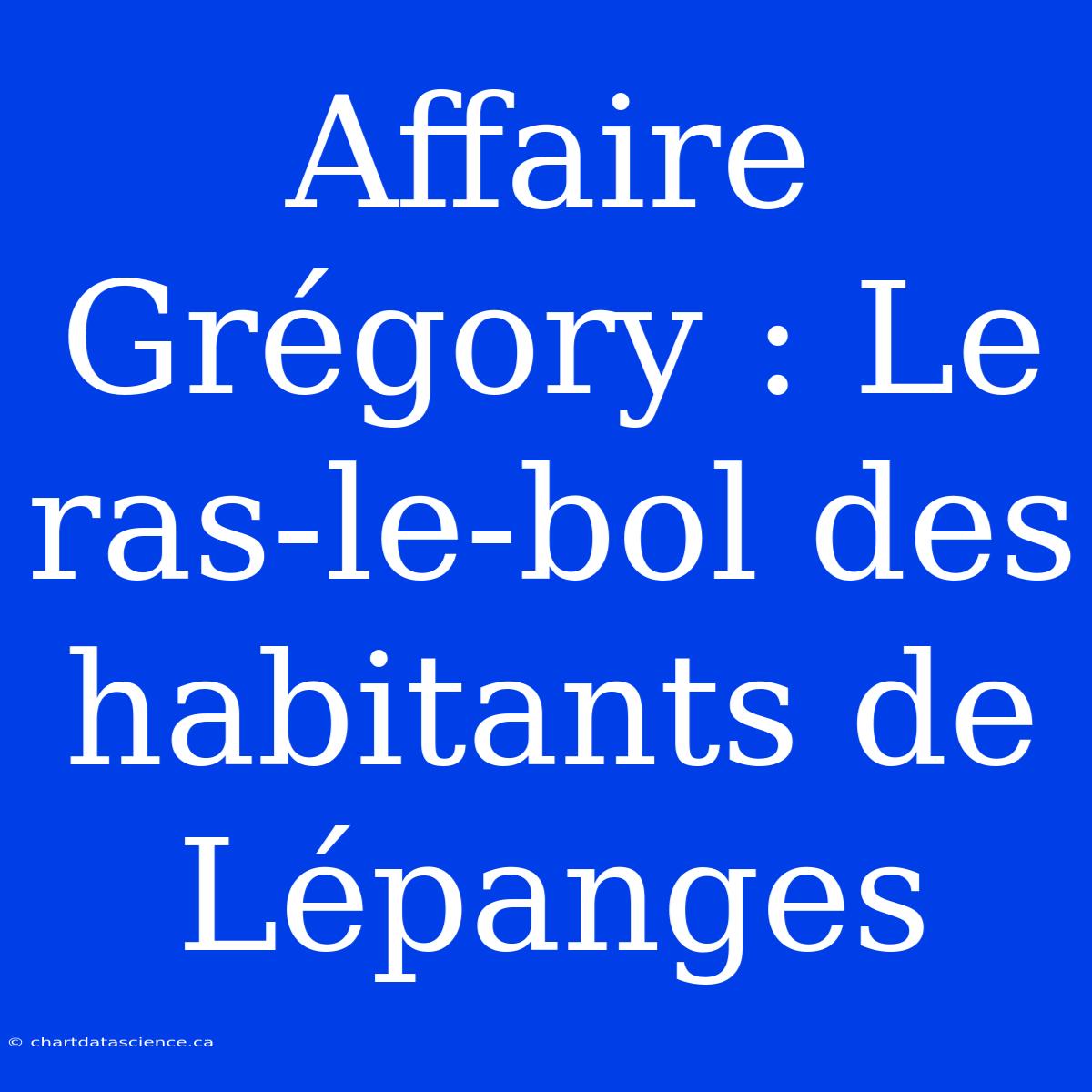 Affaire Grégory : Le Ras-le-bol Des Habitants De Lépanges