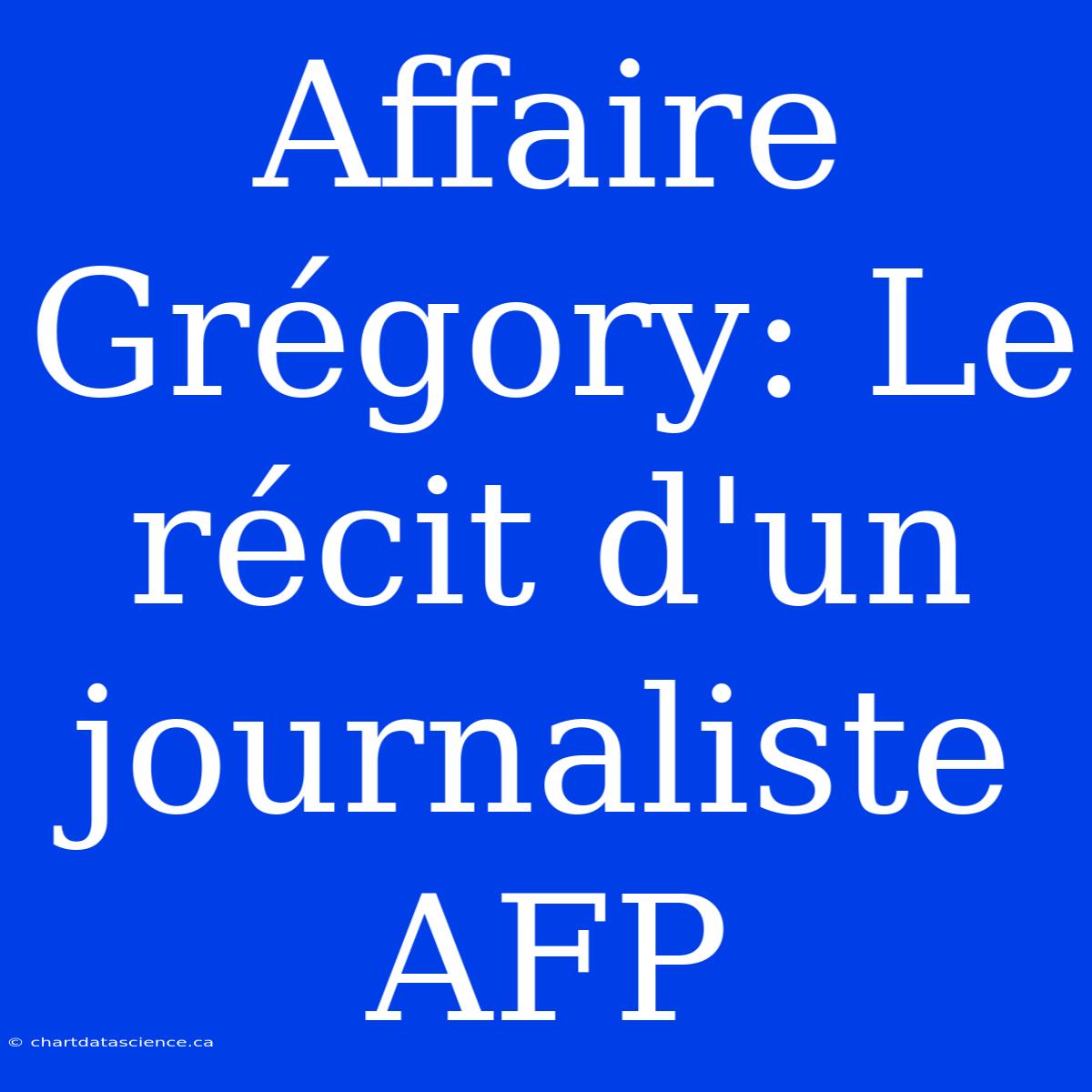 Affaire Grégory: Le Récit D'un Journaliste AFP