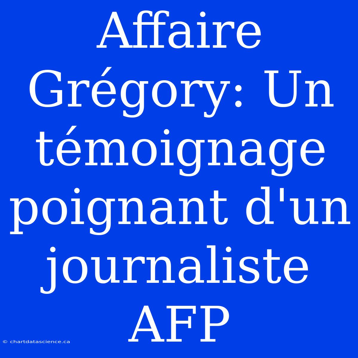 Affaire Grégory: Un Témoignage Poignant D'un Journaliste AFP