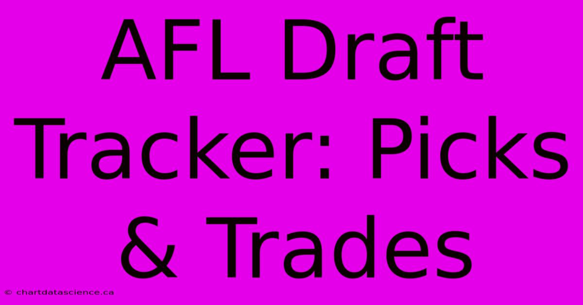 AFL Draft Tracker: Picks & Trades