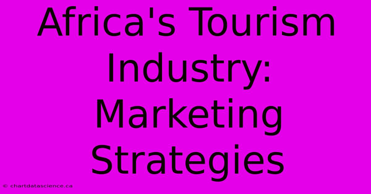 Africa's Tourism Industry:  Marketing Strategies 