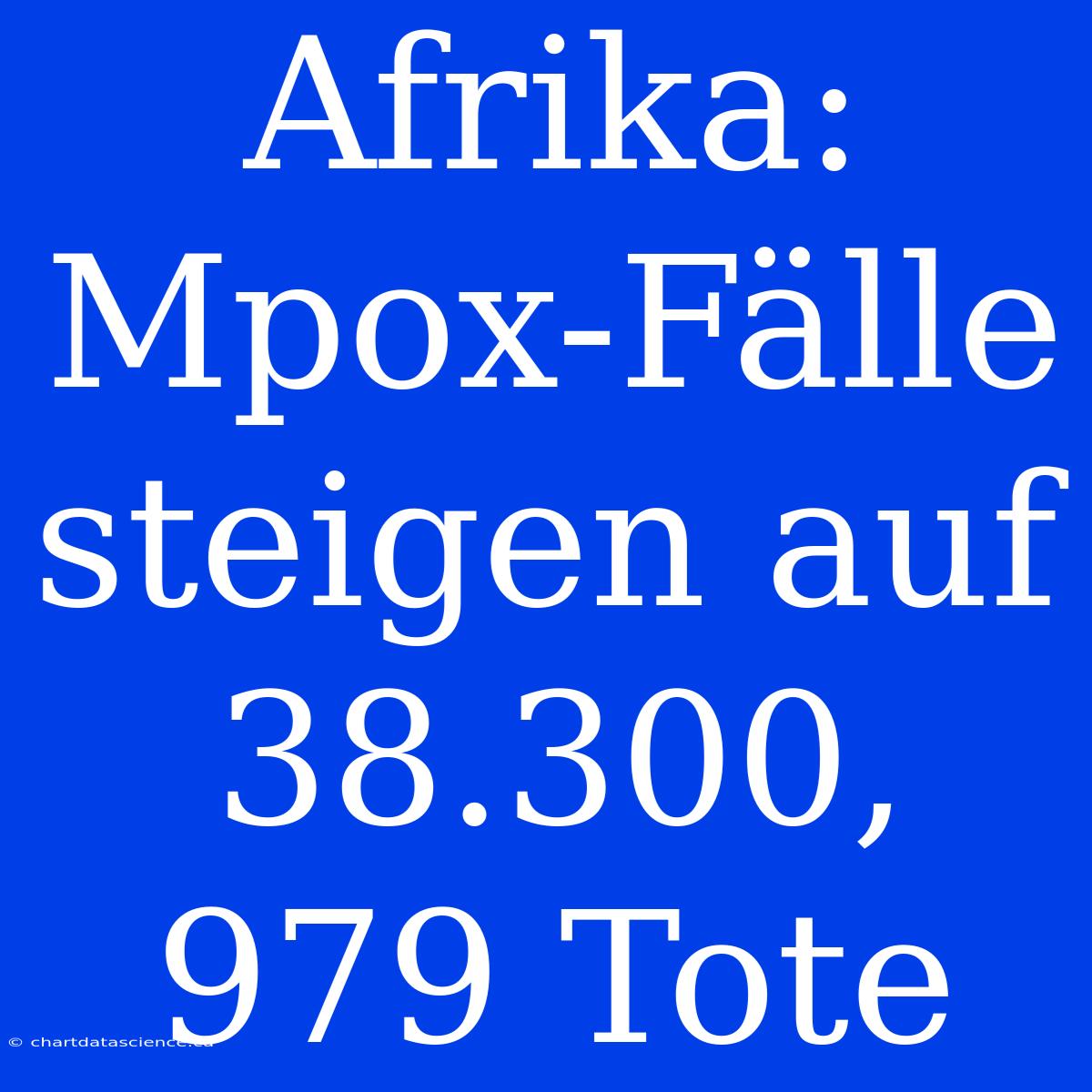 Afrika: Mpox-Fälle Steigen Auf 38.300, 979 Tote