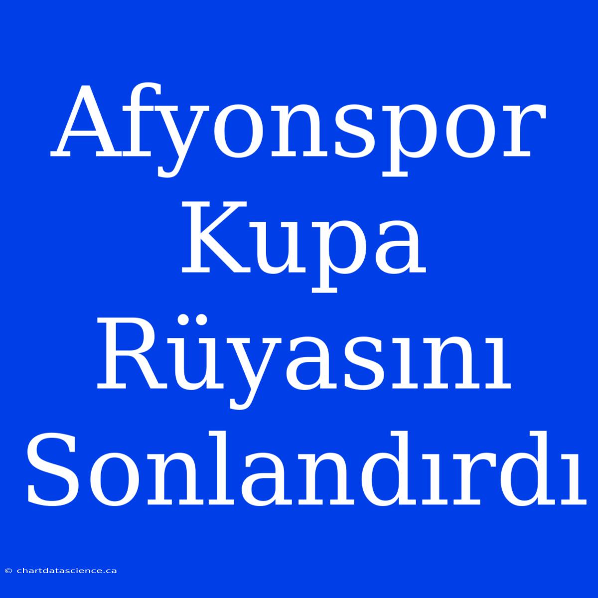 Afyonspor Kupa Rüyasını Sonlandırdı