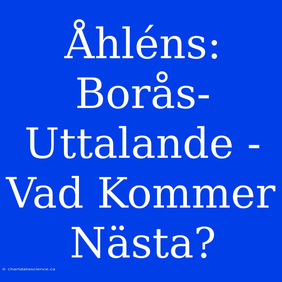 Åhléns: Borås-Uttalande - Vad Kommer Nästa?