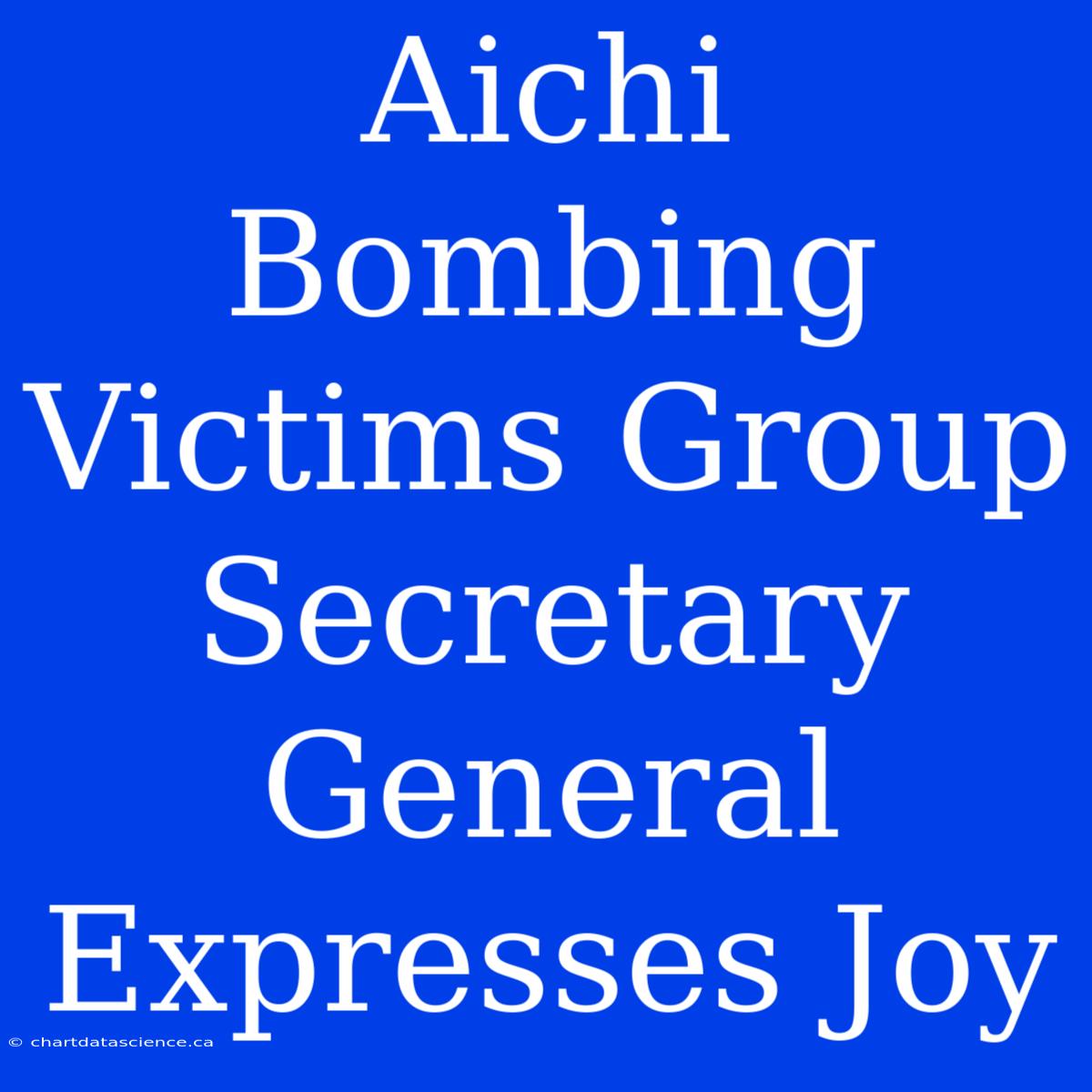 Aichi Bombing Victims Group Secretary General Expresses Joy