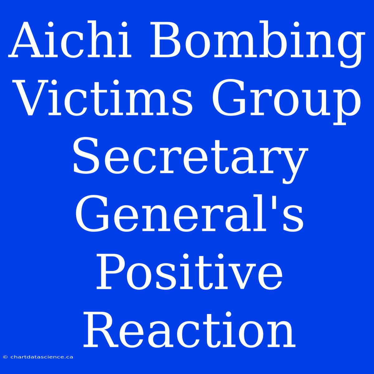 Aichi Bombing Victims Group Secretary General's Positive Reaction