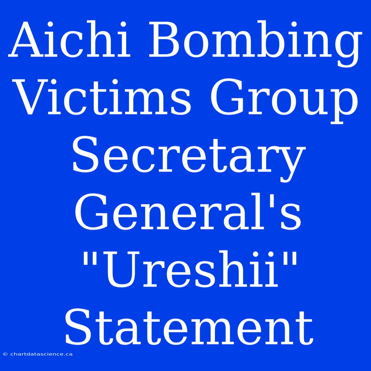 Aichi Bombing Victims Group Secretary General's 