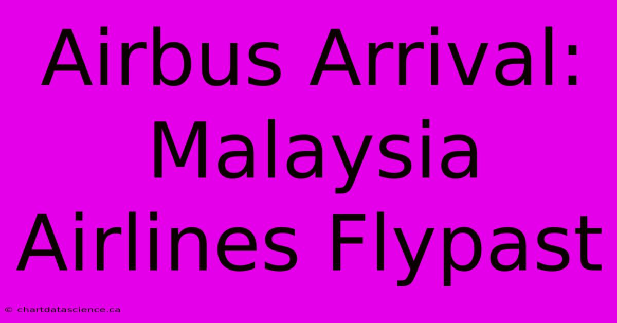 Airbus Arrival: Malaysia Airlines Flypast