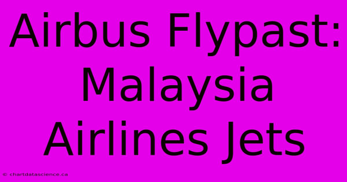 Airbus Flypast: Malaysia Airlines Jets