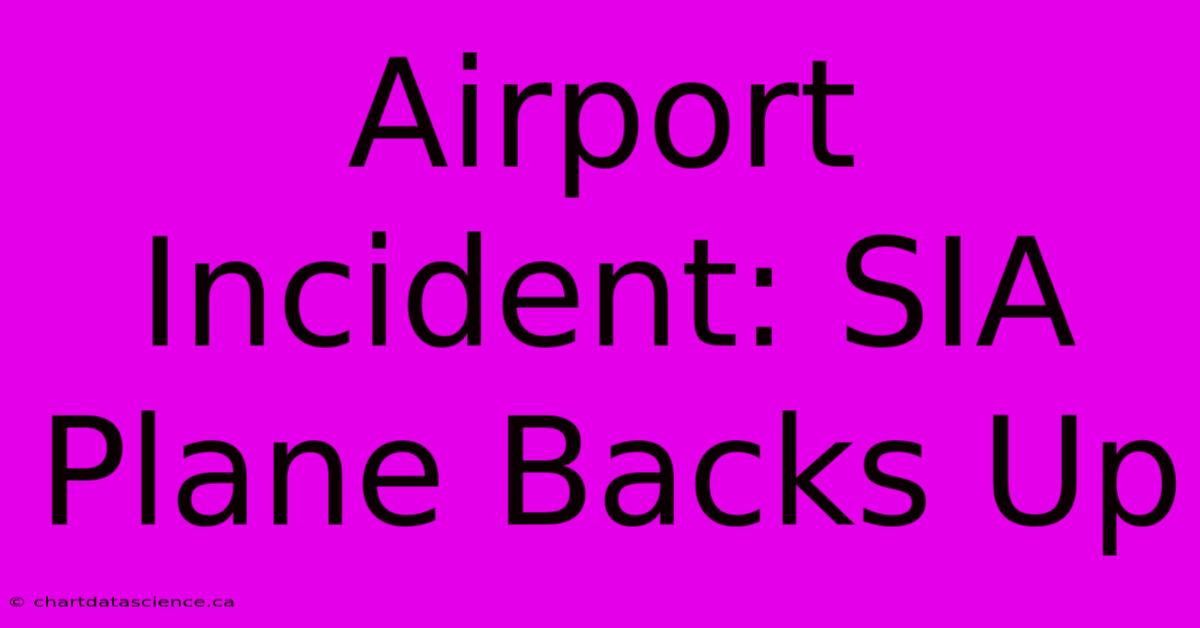 Airport Incident: SIA Plane Backs Up