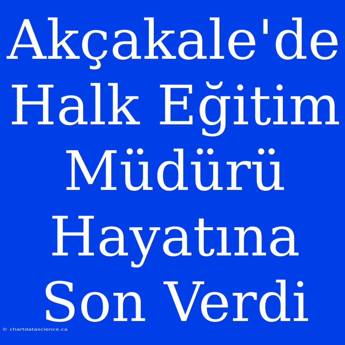 Akçakale'de Halk Eğitim Müdürü Hayatına Son Verdi