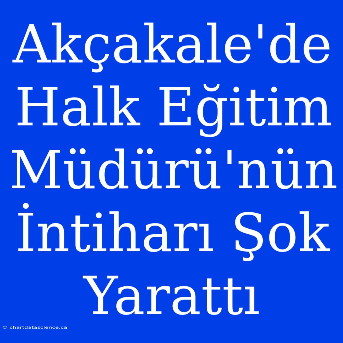 Akçakale'de Halk Eğitim Müdürü'nün İntiharı Şok Yarattı