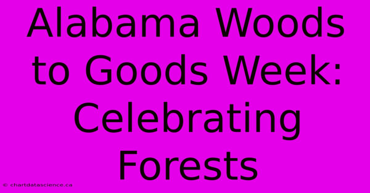 Alabama Woods To Goods Week: Celebrating Forests