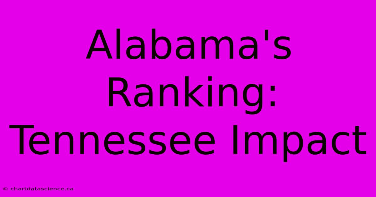 Alabama's Ranking: Tennessee Impact