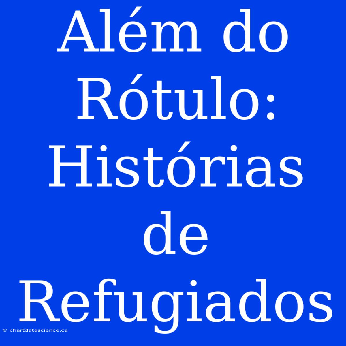 Além Do Rótulo: Histórias De Refugiados