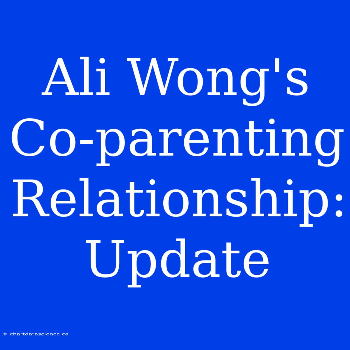 Ali Wong's Co-parenting Relationship: Update