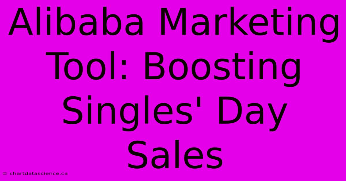 Alibaba Marketing Tool: Boosting Singles' Day Sales 