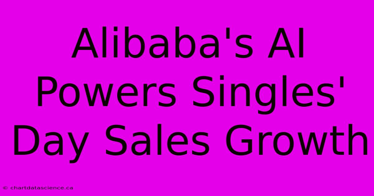 Alibaba's AI Powers Singles' Day Sales Growth